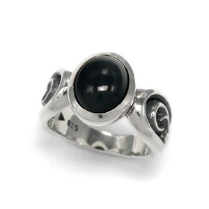 Silver-Based Peridot/Onyx Ring sliver Rings black 8 x 10mm