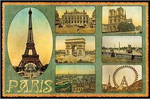■ポストカード■ Paris Vintageシリーズ（Paris Multivue）