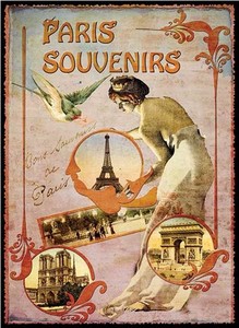 ■ポストカード■ Paris Vintageシリーズ（Paris souvenirs）