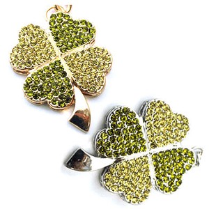 Glitter Four Leaves Clover Key Ring Bag Charm Good Luck Good Luck Lucky Items