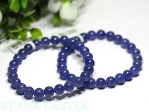 ☆高品質☆【天然石ブレスレット】タンザナイト (4A) (約7〜7.5mm) 【天然石 パワーストーン】