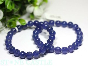 ☆高品質☆【天然石ブレスレット】タンザナイト (4A) (約8.5〜9mm) 【天然石 パワーストーン】