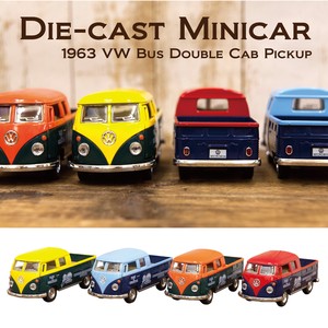 ダイキャストミニカー(M)[1963 VW Bus Double Cab Pickup (Delivery)1/34]【ロット12台】