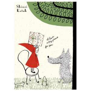 SEAL-DO Postcard Red Little-red-riding-hood Present Made in Japan