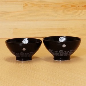 【在庫限り】リプル　黒銀　ライスボール　(飯碗)　(S／M)