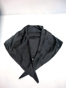 通年新作）スカーフ　葬祭用シルク100％日本製水玉柄ジャガード四角スカーフ