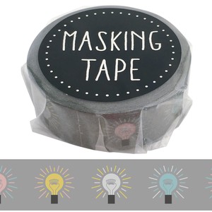 Washi Tape Sticker Grayish Masking Tape Light Light Bulb Knickknacks Stationery 15mm