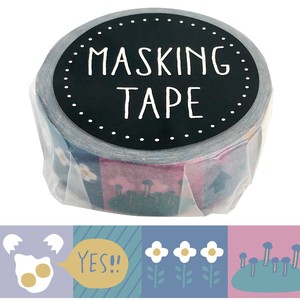 Washi Tape Sticker Grayish Masking Tape Knickknacks 15mm Made in Japan