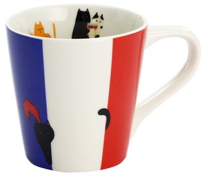 【特価品】磁器単品■猫国旗マグカップ FRANCE(フランス)
