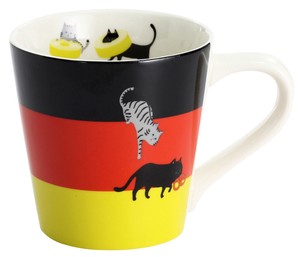 【特価品】磁器単品■猫国旗マグカップ GERMAN(ドイツ)