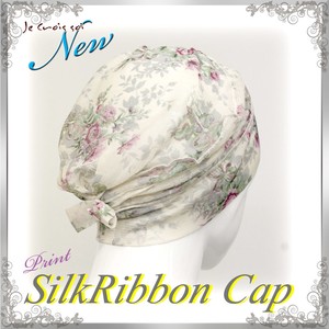 Silk 100% Power Net Silk Hats & Cap Print Silk Ribbon Hats & Cap