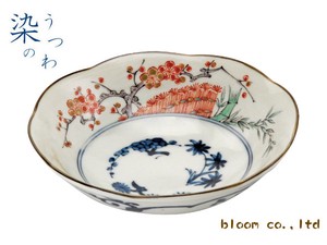 Somenishiki-Koimari Somenishiki Flower Bowl Mino Ware Made in Japan