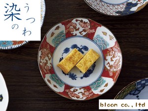 Indigo Dish Somenishiki-Koimari Kinsai-Chidori Bowl 5 Pcs Mino Ware Made in Japan