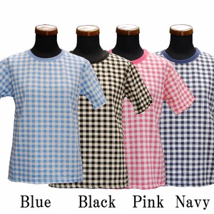 T-shirt Checkered Short-sleeved Tops