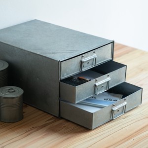 Feel Tinplate Material Drawer 3 Steps Storage BOX