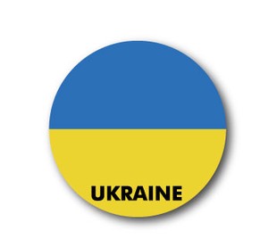 国旗缶バッジNO. CBFG-077 UKRAINE (ウクライナ)