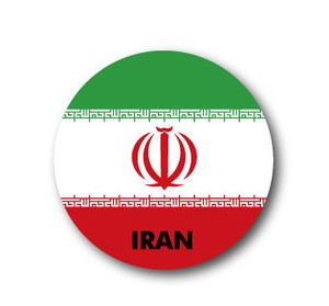 国旗缶バッジNO. CBFG-084 IRAN (イラン)