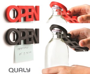 『OPEN Bottle Opener』オープン！ボトルを開ける栓抜きです！(マグネット付）