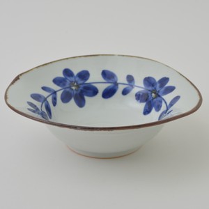 HASAMI Ware Hand-Painted Flower Large Bowl Hand-Painted