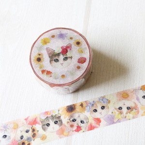 Washi Tape Fleur Flower Cat Masking Tape
