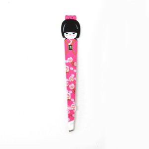Nail Clipper/File Kokeshi Doll Pink Tweezers Kimono Japanese Sundries