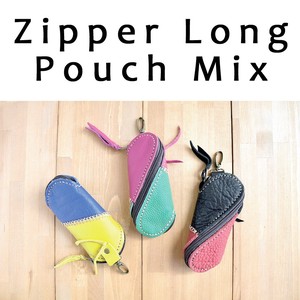 Zipper Long Pouch Color Mix