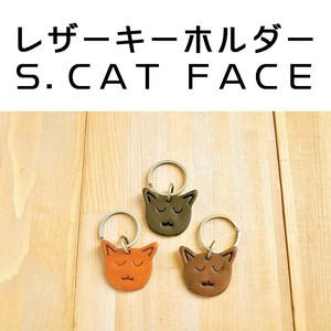 レザーキーホルダー S.CAT FACE