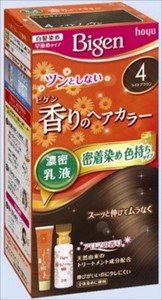 ホーユー　ビゲン　香りのヘアカラー　乳液　4　ライトブラウン 【 ヘアカラー・白髪用 】
