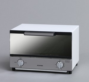 【アイリスオーヤマ　小型調理家電　フライヤー・<br>トースター】　ミラーオーブントースター　横型