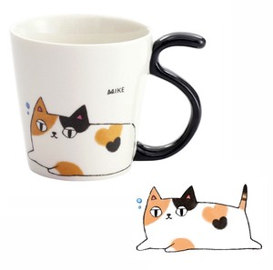 ■猫3兄弟 しっぽマグカップ単品【mike】