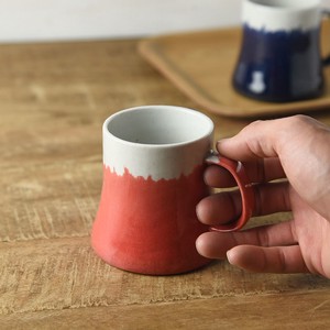 Mino ware Mug Red-fuji Made in Japan
