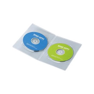 スリムDVDトールケース 2枚収納 スリムタイプ インデックスカード付 クリア 10枚セット DVD-TU2-10C