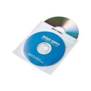 DVD・CD不織布ケース 2枚収納 インデックスカード付 ホワイト 50枚セット FCD-FN50WN