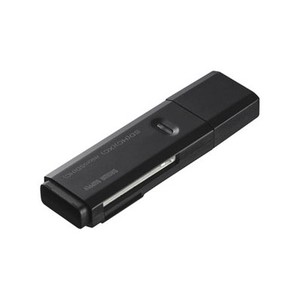 USB2.0カードリーダー コンパクト直挿しタイプ 2スロット 35メディア対応 ブラック ADR-MSDU2BK