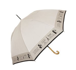 ◆新作◆　【リサ＆ガスパール】婦人用耐風傘・雨傘・長傘　耐風モノトーン