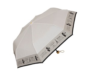 ◆新作◆【リサ＆ガスパール】婦人用折りたたみ雨傘  耐風モノトーン