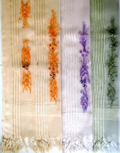 ビーズ刺繍ストール 1946-20 シルクレーヨンオンブレー花フォーマル