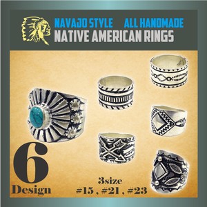 ■おすすめ■ナバホスタイルリング 指輪 幅広 ブラス ハンドメイド ネイティブ 真鍮 ユニセックス