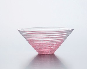 《日本製》和ガラス　かき氷(赤)【小鉢】