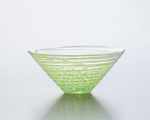 《日本製》和ガラス　かき氷(緑)【小鉢】