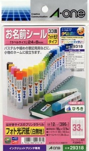 エーワン はがきサイズラベルネーム用33面 29318 00015878