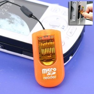 エアージェイ microSDカードライタストラップ橙 MSD-RWOR 00072352