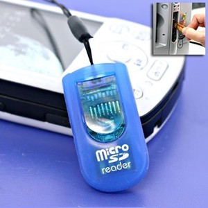 エアージェイ microSDカードライタストラップ青 MSD-RWBL 00072350