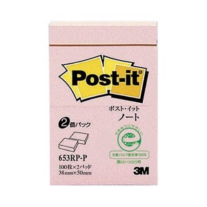 スリーエム ポストイット 再生紙シリーズ ピンク 653RP-P 00063631