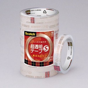 スリーエム スコッチ超透明テープS工業用包装15mm BK-15N 00023261