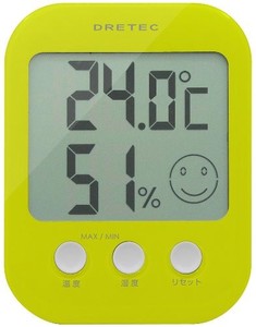 ドリテック デジタル温湿度計「オプシス」グリーンO-230