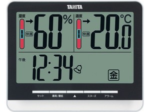 タニタ(TANITA) 〈温湿度計〉デジタル温湿度計 TT-538-BK(ブラック)