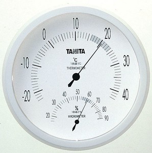 タニタ(TANITA) 〈温湿度計〉アナログ温湿度計 TT-492-WH(Nホワイト)