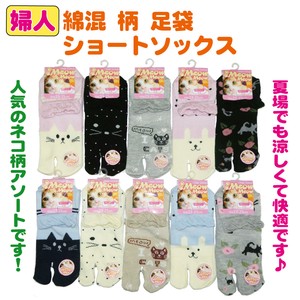 Ladies Mesh Tabi Socks cat Short Socks 5 2 Pcs Each Assort