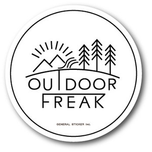OD-05/OUTDOOR FREAKステッカー05/アウトドアシリーズ/ロゴ/サークルステッカー